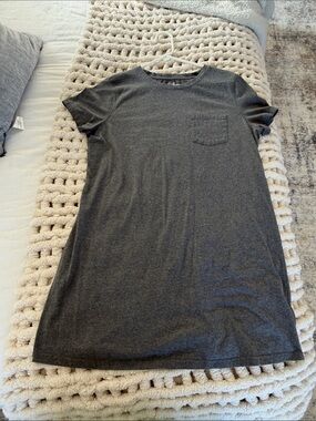 Jockey Charcoal Gray Mini Dress with Chest Pocket